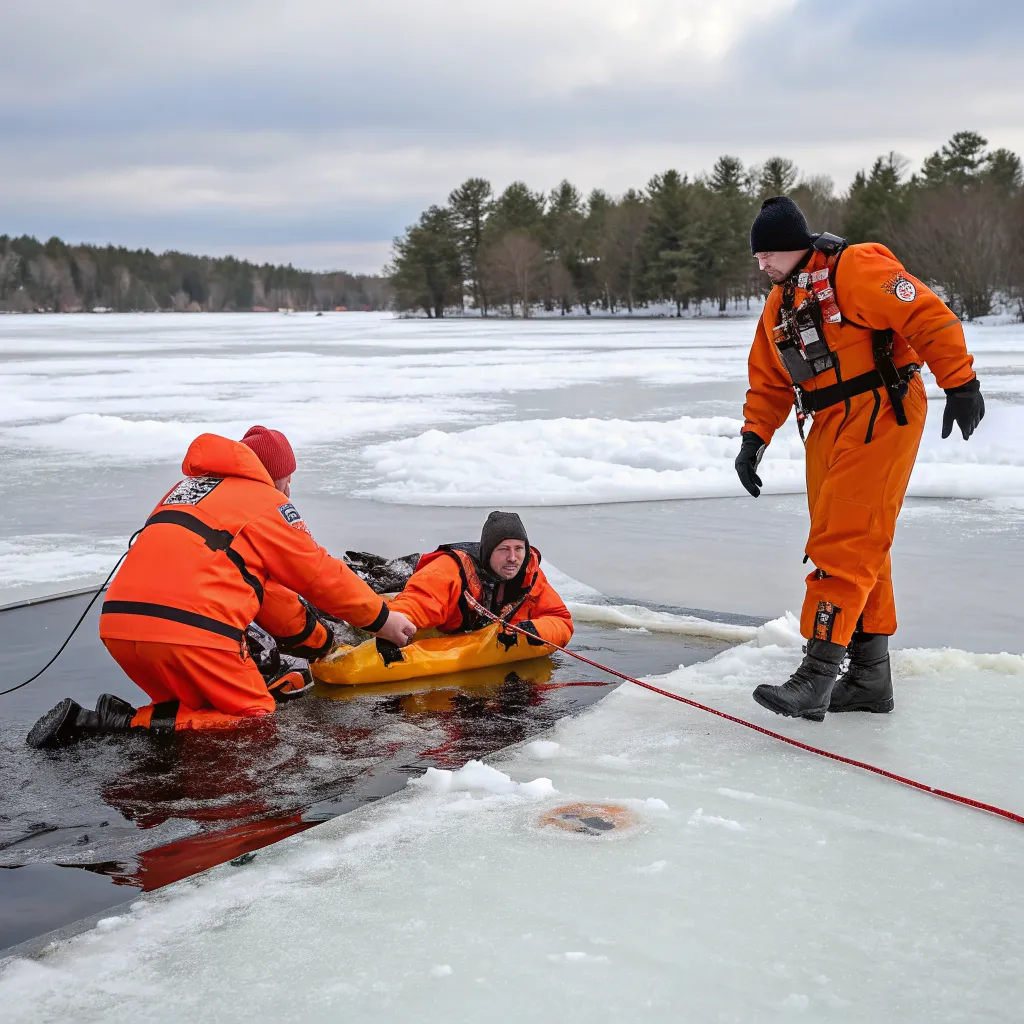 Successful ice rescue and safety certification session